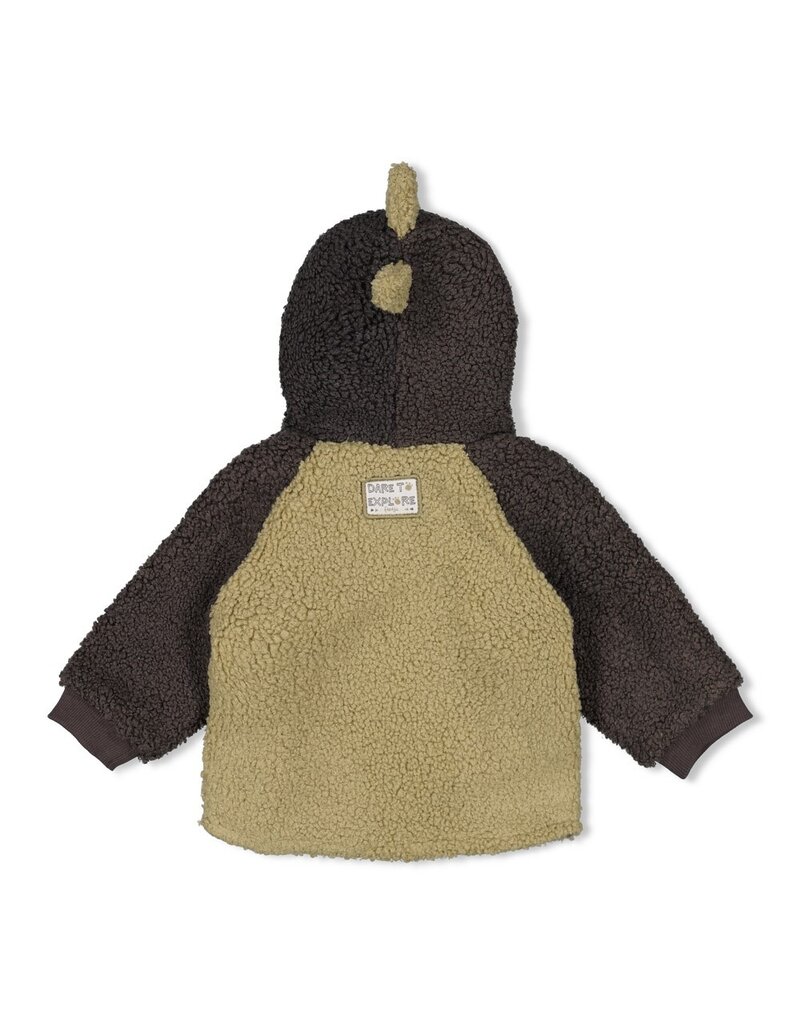 Feetje Baby Feetje Jongen - Bouclé jasje met capuchon - Rawrsome - groen - 51800354