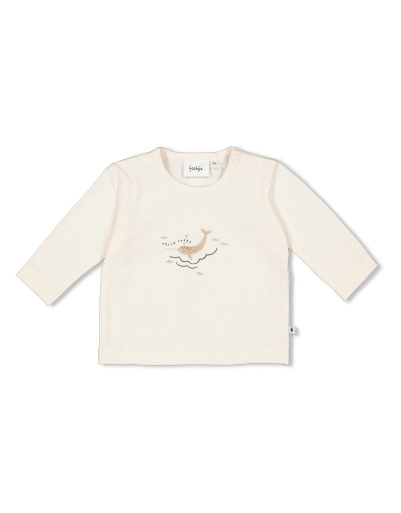 Feetje Baby Feetje Jongen - Shirt front print - Narwal - offwhite  - 51602587