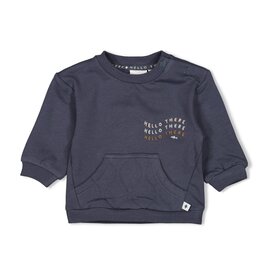 Feetje Baby Feetje Jongen - Sweater front print - Narwal - Blauwgrijs