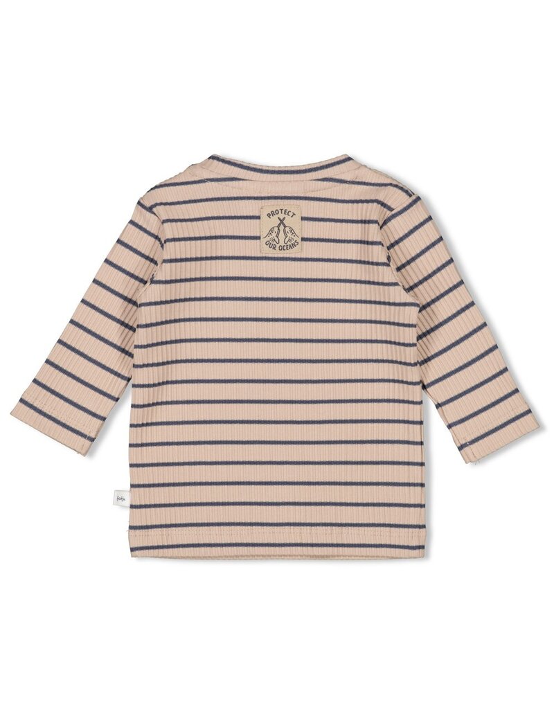 Feetje Baby Feetje Jongen - Shirt rib gestreept - Narwal - Taupe - 51602591