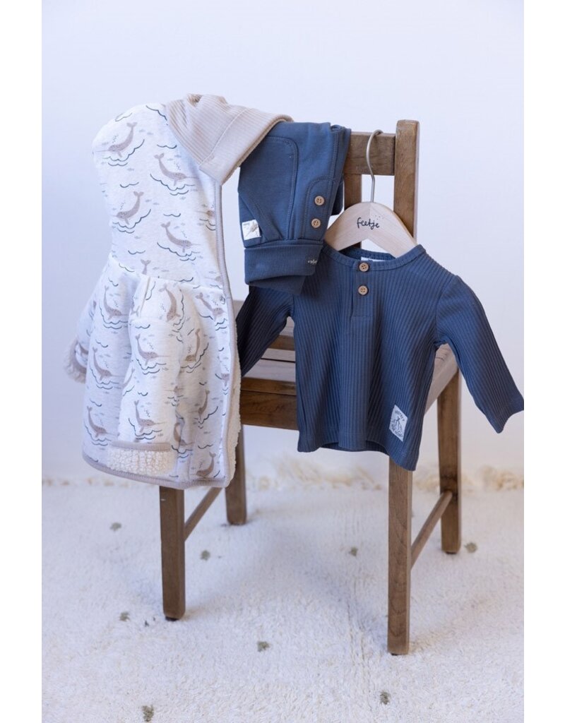 Feetje Baby Feetje Jongen - Shirt rib - Narwal - Blauwgrijs - 51602592