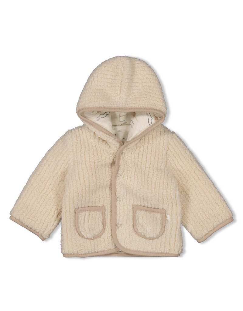 Feetje Baby Feetje Jongen - Bouclé omkeerbaar jasje met capuchon - Narwal - 51800351