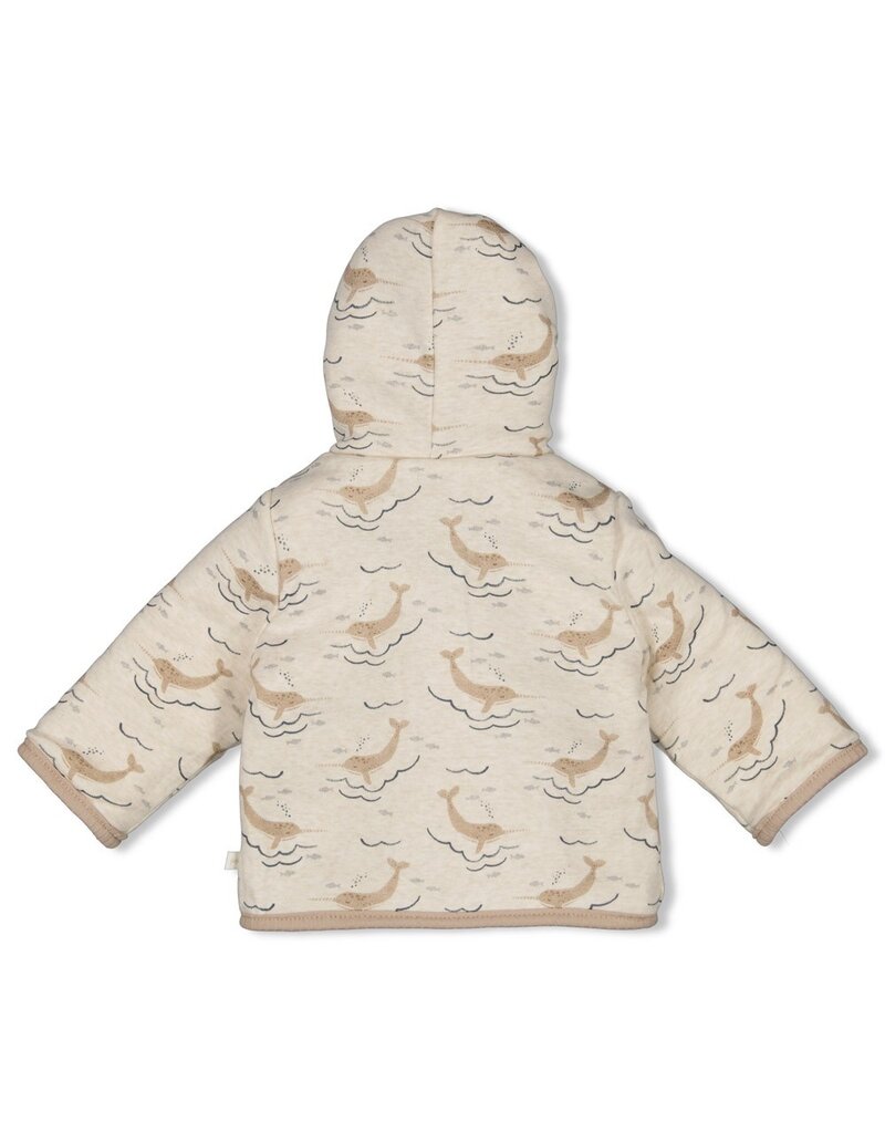 Feetje Baby Feetje Jongen - Bouclé omkeerbaar jasje met capuchon - Narwal - 51800351