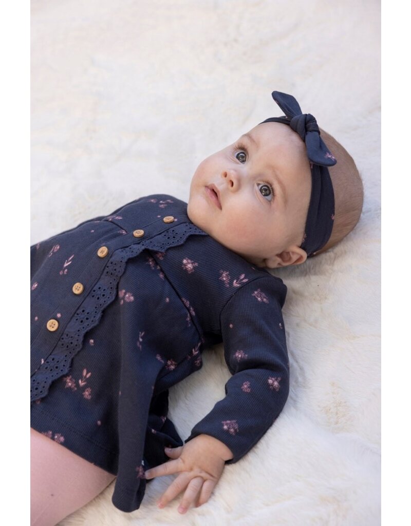 Feetje Baby Feetje Meisje - Jurk rib AOP - Swanlake - Marine - 51400564