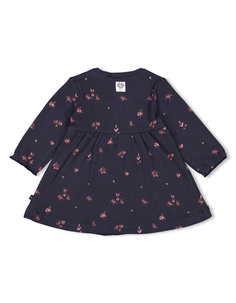 Feetje Baby Feetje Meisje - Jurk rib AOP - Swanlake - Marine - 51400564