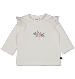 Feetje Baby Feetje Meisje - Shirt front print - Swanlake - Offwhite