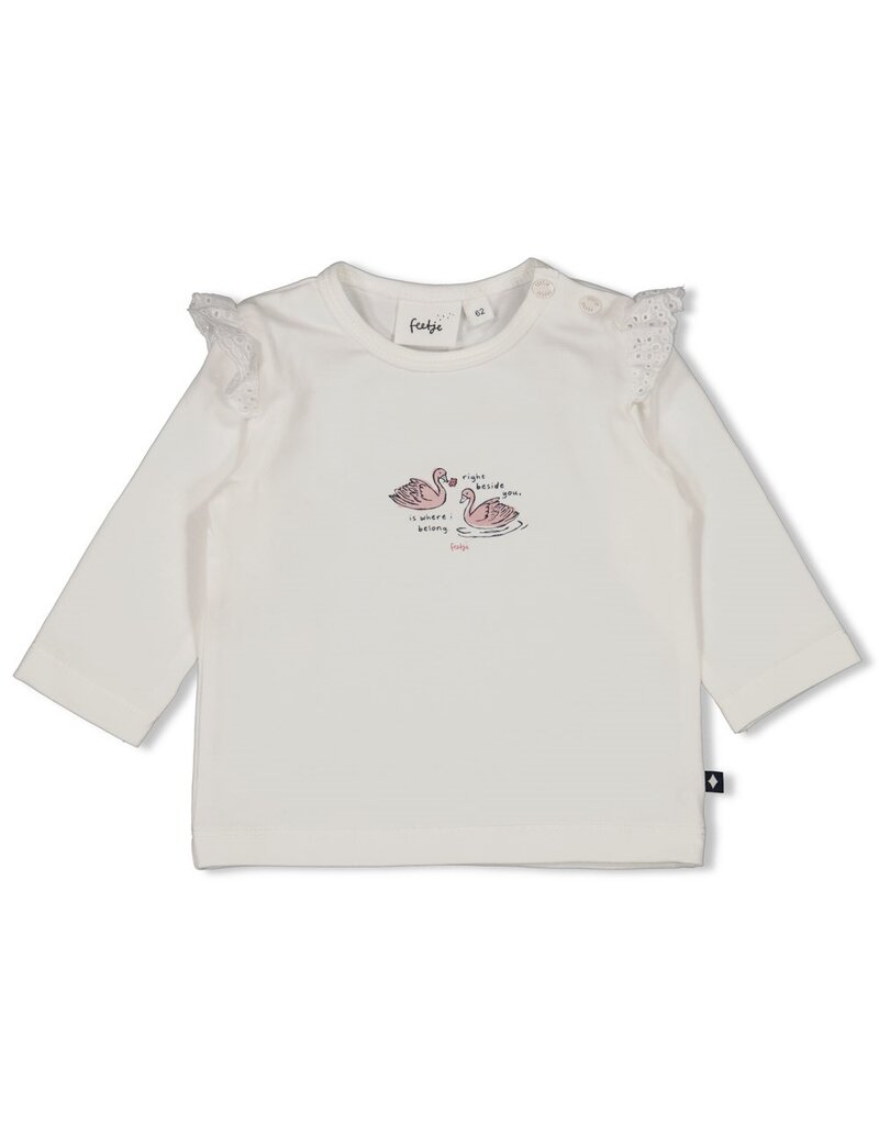 Feetje Baby Feetje Meisje - Shirt front print - Swanlake - Offwhite - 51602621