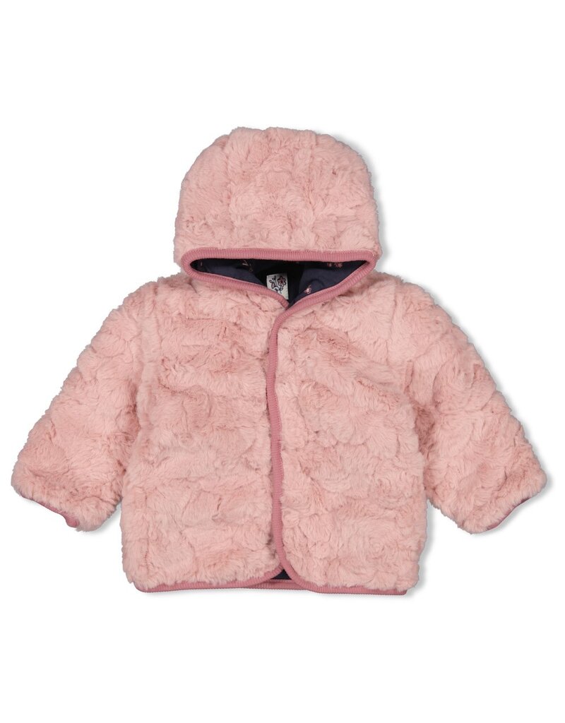 Feetje Baby Feetje Omkeerbaar fake fur jasje met capuchon - Swanlake - 51800355