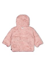 Feetje Baby Feetje Omkeerbaar fake fur jasje met capuchon - Swanlake - 51800355