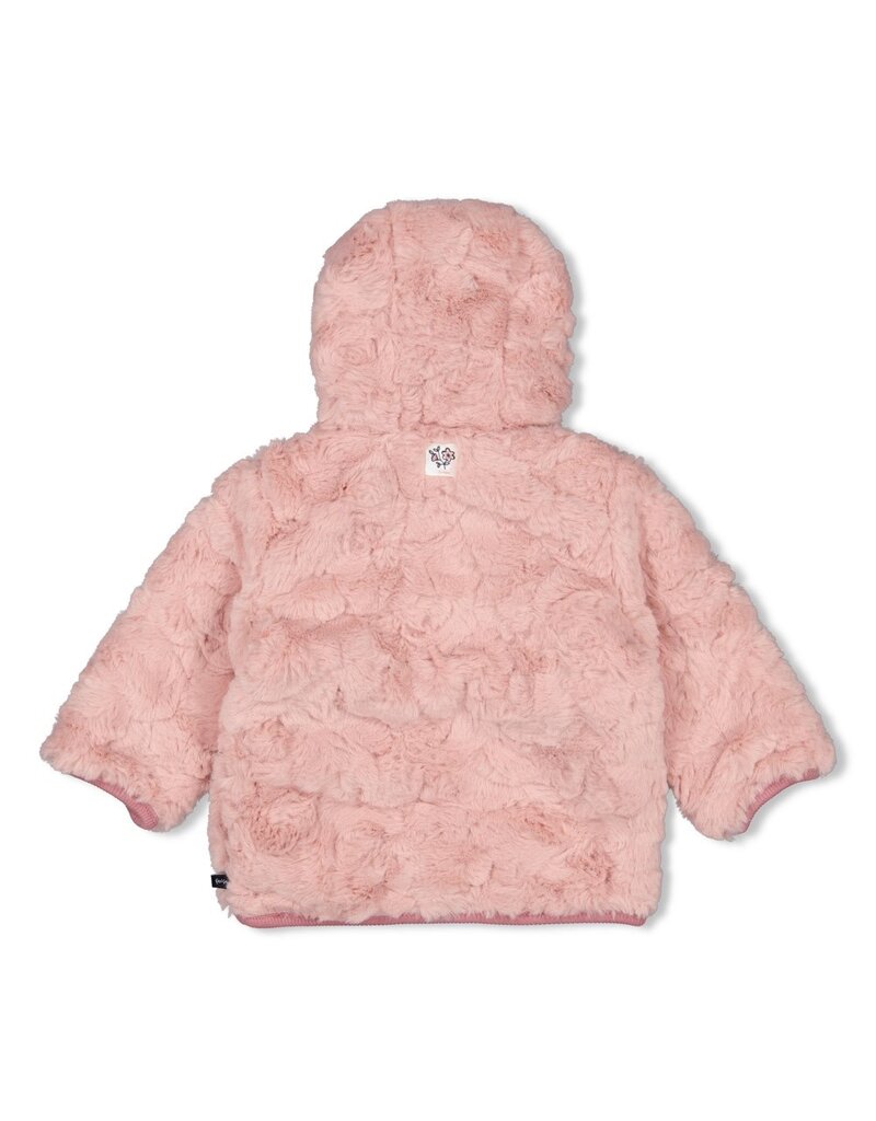 Feetje Baby Feetje Omkeerbaar fake fur jasje met capuchon - Swanlake - 51800355