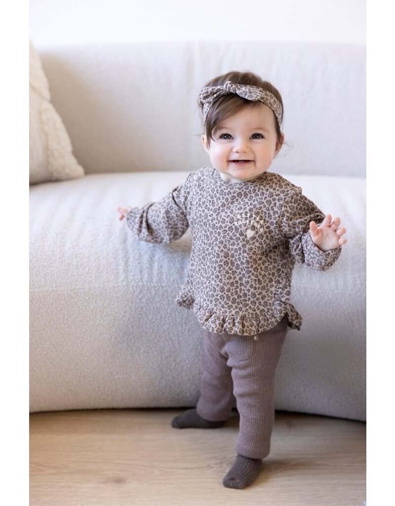 Feetje Baby Feetje Meisje - Legging Rib - Better Together - Taupe - 52202446