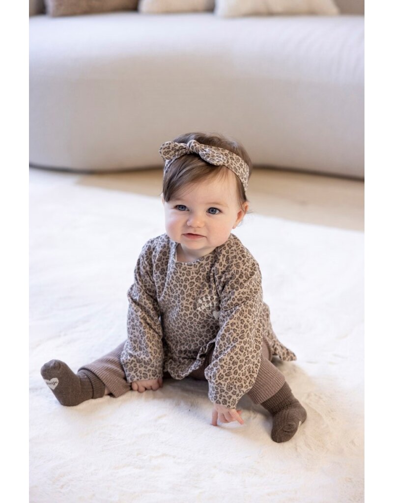 Feetje Baby Feetje Meisje - Legging Rib - Better Together - Taupe - 52202446