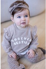 Feetje Baby Feetje Meisje - Flare broek AOP - Better Together - Taupe 52202447