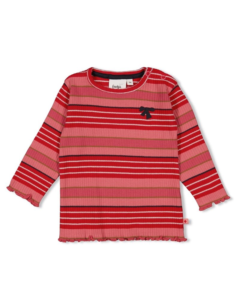 Feetje Baby Feetje Meisje - Shirt rib gestreept - Queen of Hearts - Roze - 51602642