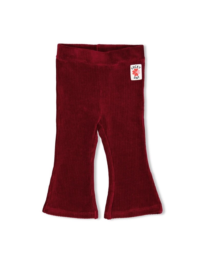 Feetje Baby Feetje Meisje - Flare broek velours - Queen of Hearts - bordeaux - 52202428