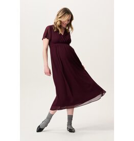 Noppies Noppies zwangerschapsjurk - Amelie - Maxi dress - fig rood