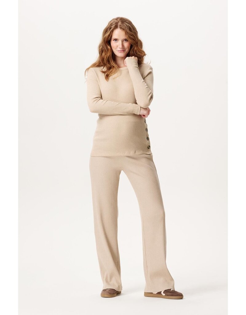 Noppies Noppies broek Soro - Wide leg twin rib - white pepper - 50N1110 P427