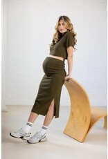 Noppies Noppies Skirt Herlev - twin rib - Dark Olive - 5061113 P981