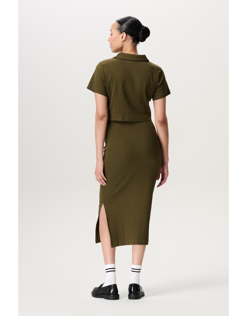 Noppies Noppies Skirt Herlev - twin rib - Dark Olive - 5061113 P981