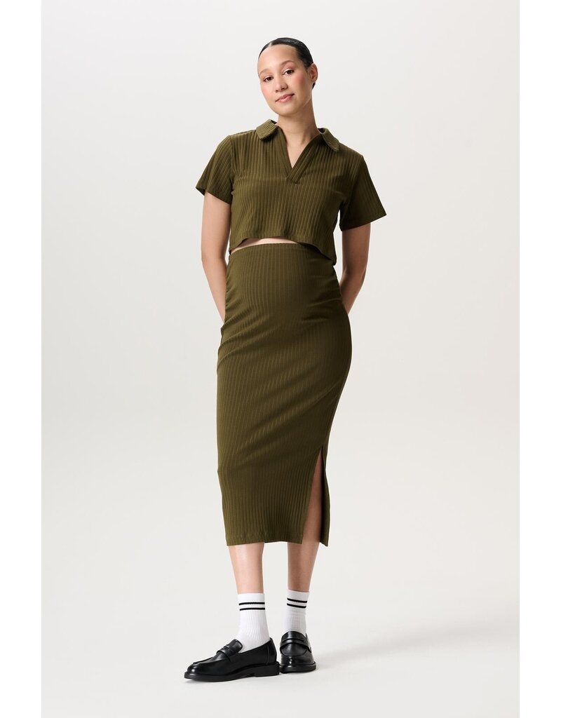 Noppies Noppies Skirt Herlev - twin rib - Dark Olive - 5061113 P981