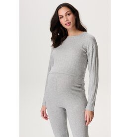 Noppies Noppies zwangerschapstop- Lejre - cropped - Grey Melange