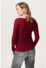 Noppies Noppies zwangerschap & voeding-shirt - Sara  tibetan rood 5070016 N260