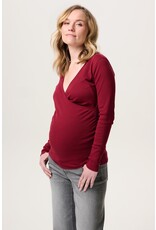 Noppies Noppies zwangerschap & voeding-shirt - Sara  tibetan rood 5070016 N260