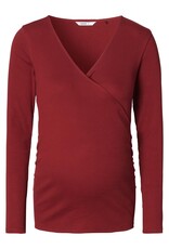 Noppies Noppies zwangerschap & voeding-shirt - Sara  tibetan rood 5070016 N260