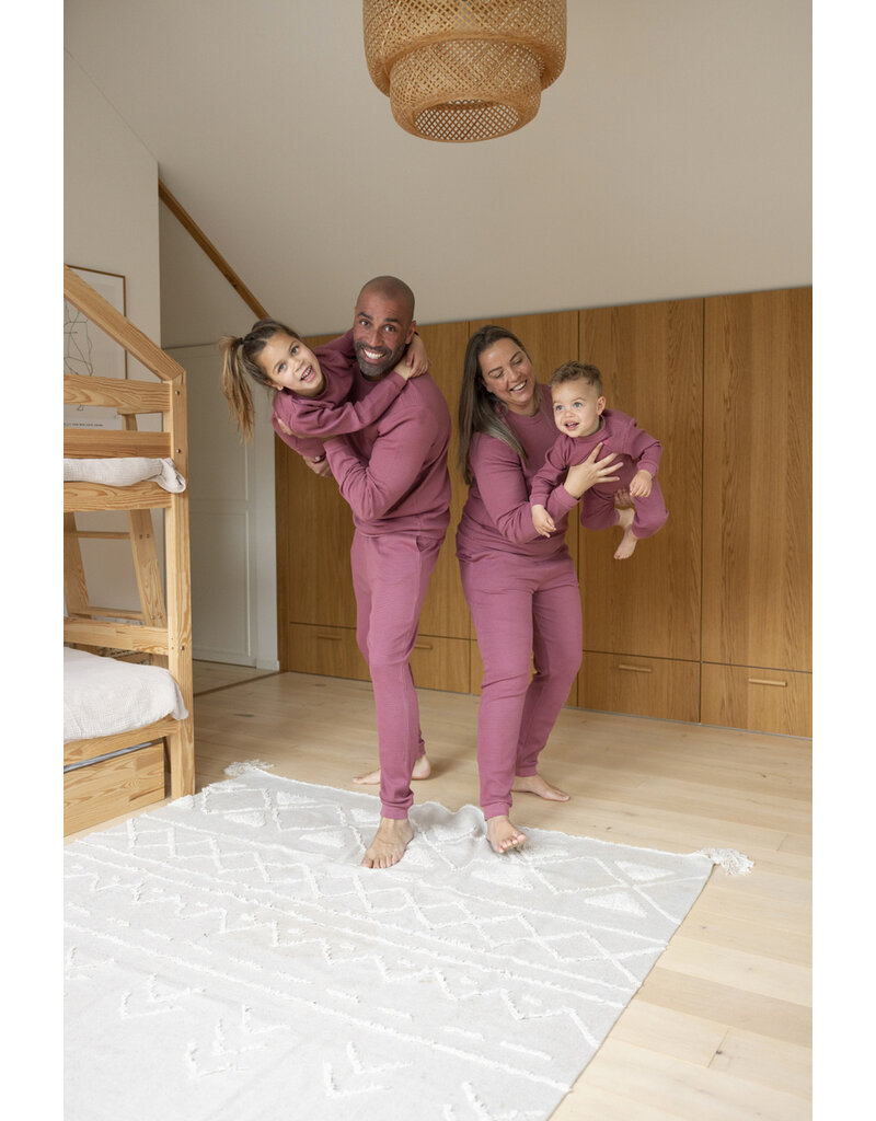 Feetje Baby Feetje Pyjama Family Edition Wafel - Volwassen - Berry