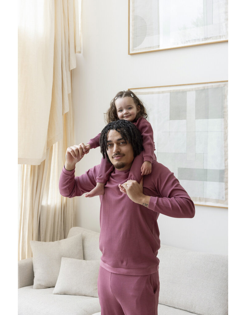 Feetje Baby Feetje Pyjama Family Edition Wafel - Volwassen - Berry