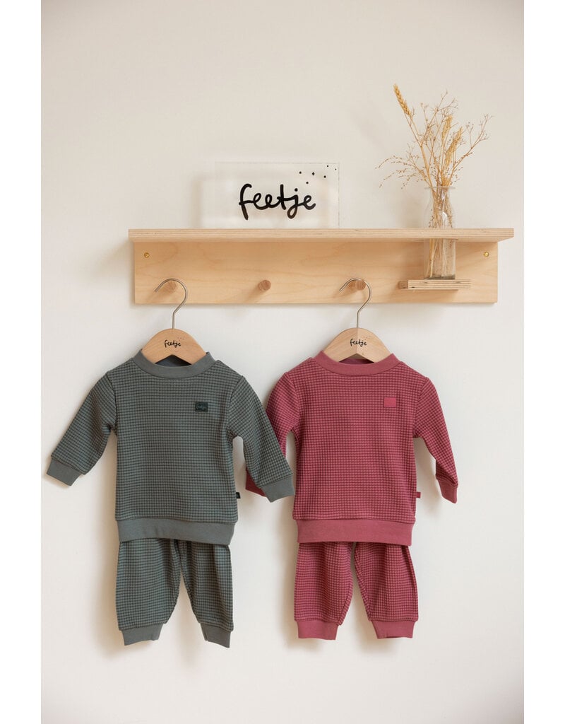 Feetje Baby Feetje Pyjama Family Edition Wafel - Volwassen - Berry