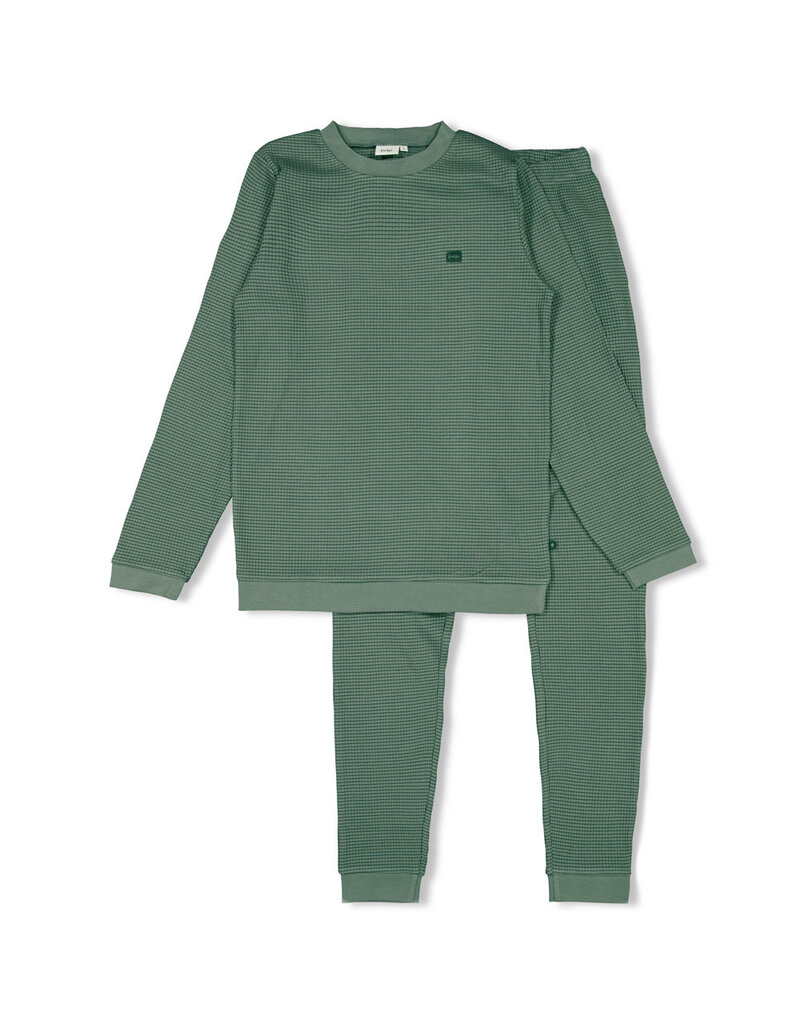 Feetje Baby Feetje Pyjama Family Edition Wafel - Volwassen - Zeegroen