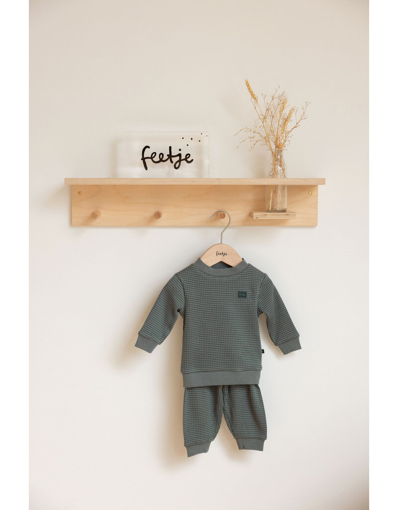 Feetje Baby Feetje Pyjama Family Edition Wafel - Volwassen - Zeegroen