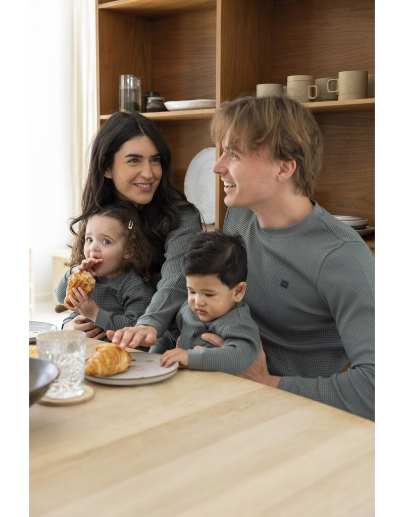 Feetje Baby Feetje Pyjama Family Edition Wafel - Volwassen - Zeegroen
