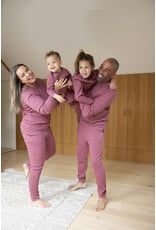 Feetje Baby Feetje Pyjama Family Edition Wafel - kind - Berry rood