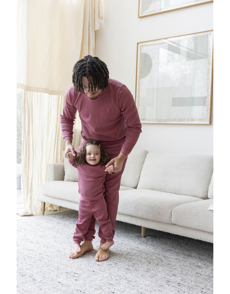 Feetje Baby Feetje Pyjama Family Edition Wafel - kind - Berry rood