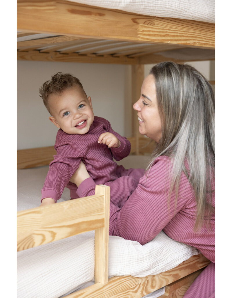 Feetje Baby Feetje Pyjama Family Edition Wafel - kind - Berry rood