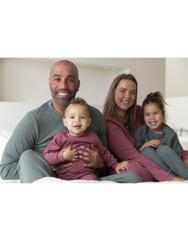 Feetje Baby Feetje Pyjama Family Edition Wafel - kind - Berry rood