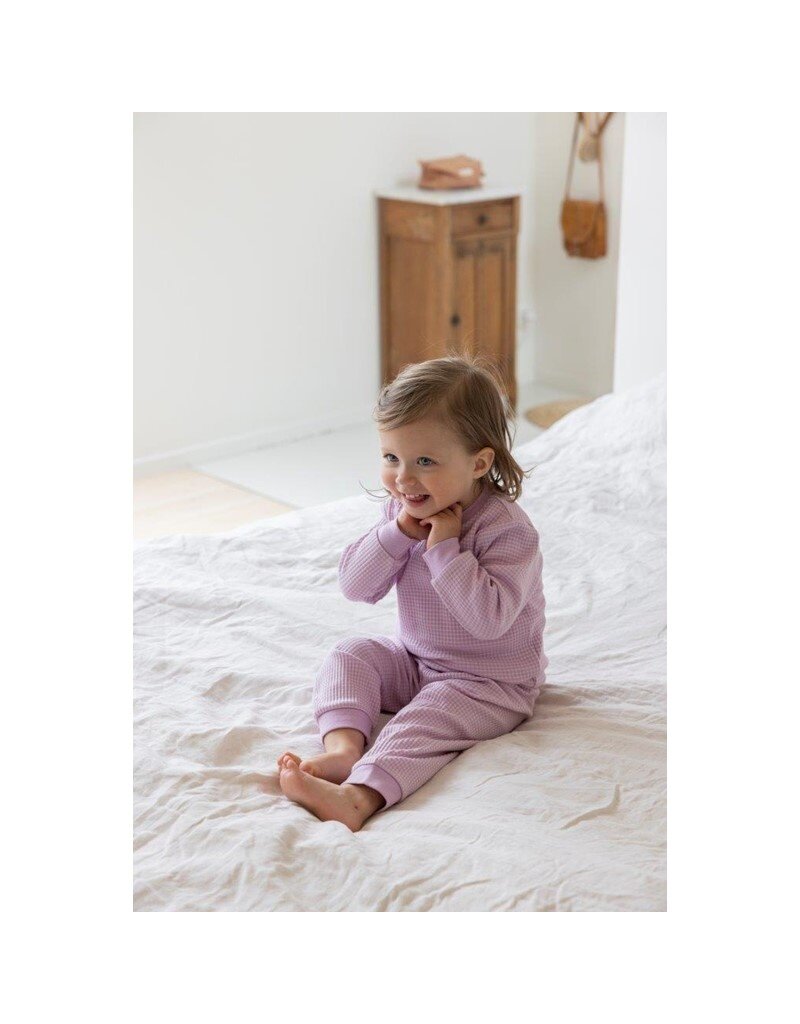 Feetje Baby Feetje Wafel Pyjama - Lilac melange - 305617