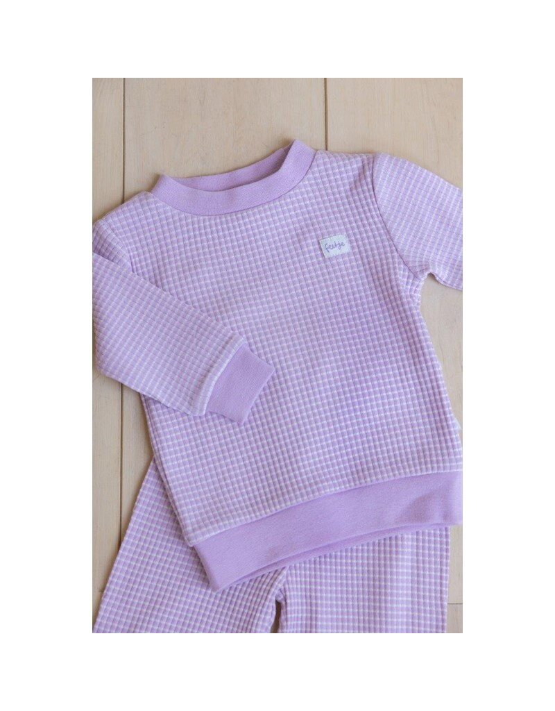 Feetje Baby Feetje Wafel Pyjama - Lilac melange - 305617