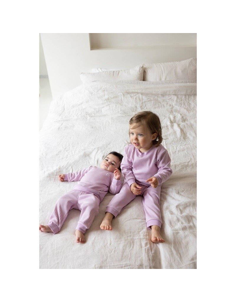 Feetje Baby Feetje Wafel Pyjama - Lilac melange - 305617