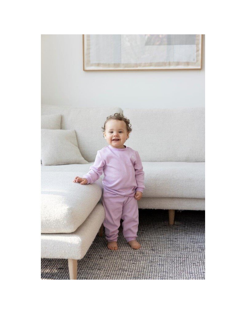 Feetje Baby Feetje Wafel Pyjama - Lilac melange - 305617