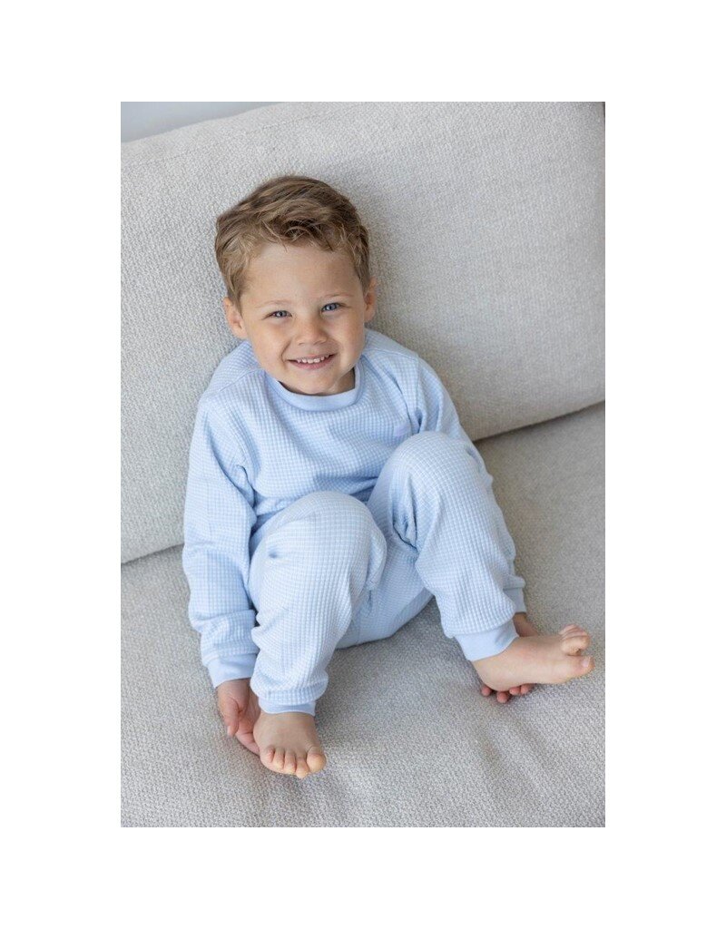 Feetje Baby Feetje Wafel Pyjama - Baby Blue melange  305618