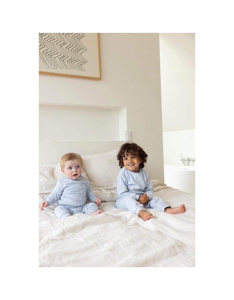 Feetje Baby Feetje Wafel Pyjama - Baby Blue melange  305618