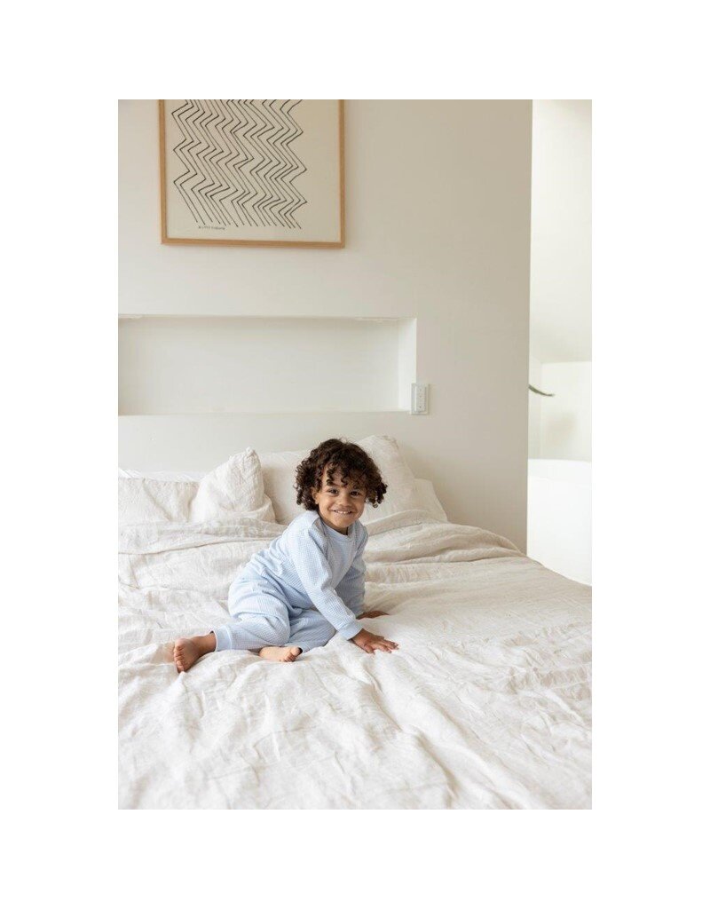 Feetje Baby Feetje Wafel Pyjama - Baby Blue melange  305618