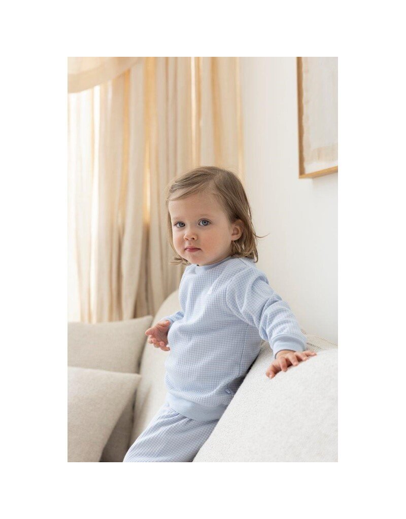 Feetje Baby Feetje Wafel Pyjama - Baby Blue melange  305618