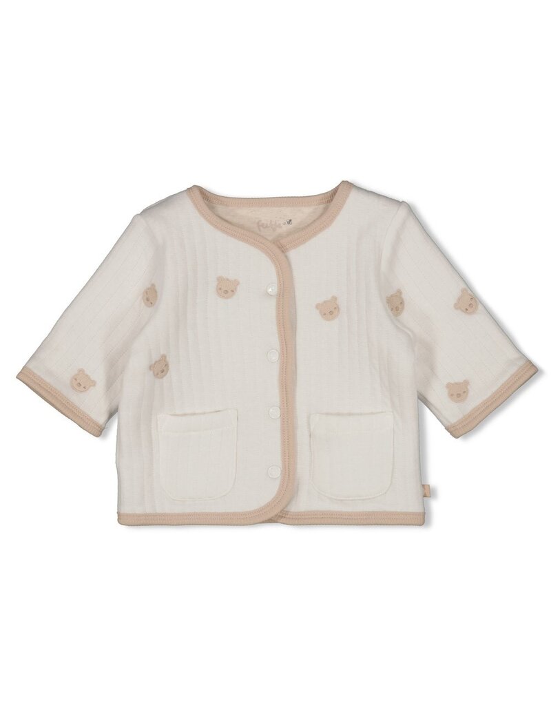 Feetje Baby Feetje omkeerbaar jasje AOP embroidery - Honey Bear -  offwhite 51300541