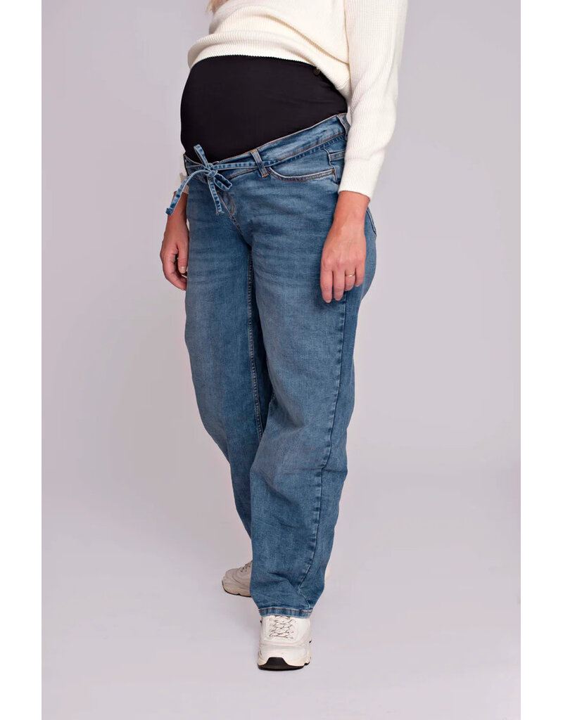 Love2Wait Love2Wait jeans Kate Tapered Wide Leg - Stone wash B999037 021