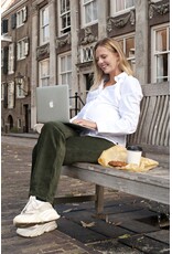 Love2Wait Love2Wait Pants Flared rib velvet - Olive - C252001 054