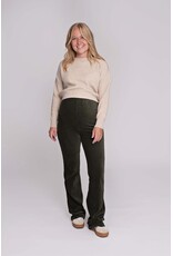 Love2Wait Love2Wait Pants Flared rib velvet - Olive - C252001 054